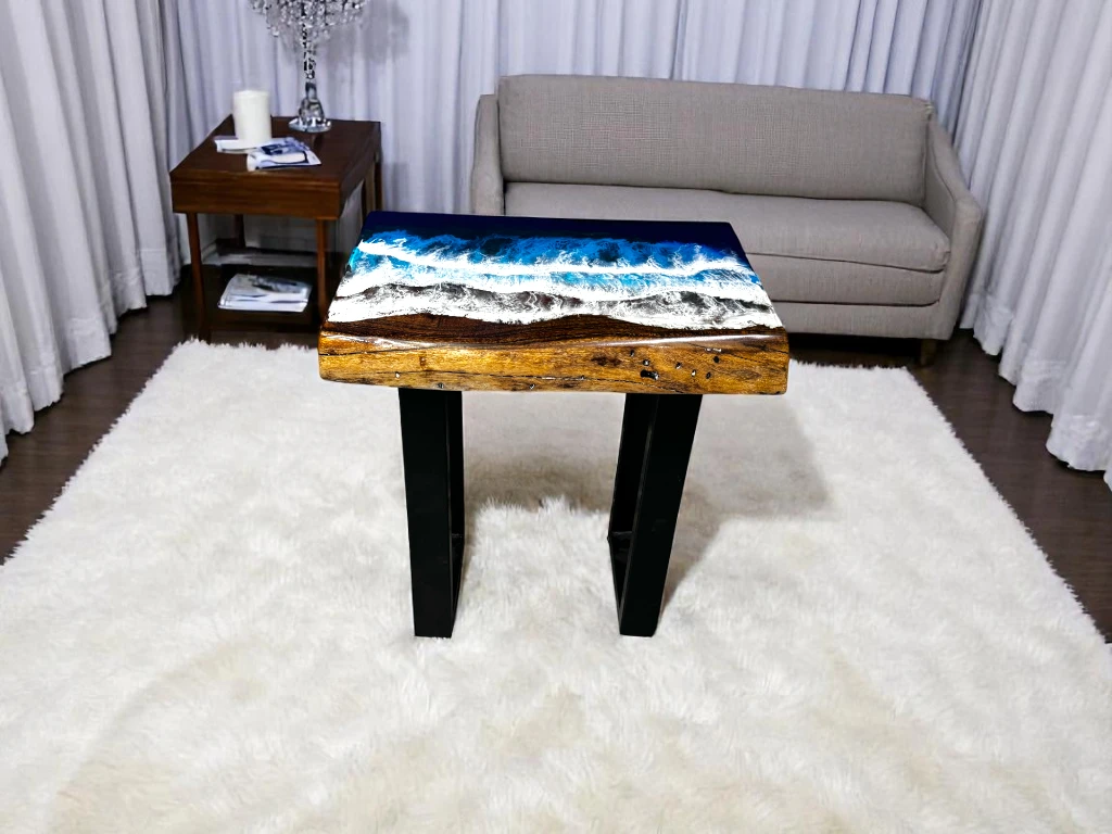 Handcrafted Live Edge Slab Coffee Table 
